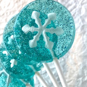 Shimmer Snowflake Lollipops 5-piece set by I Want Candy!