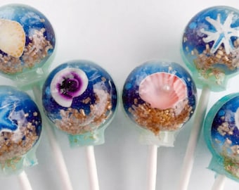 3D Sea Shell Lollipops 6-piece set by I Want Candy!