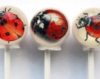 Lucky Ladybug Lollipops 6-piece set by I Want Candy!