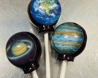 Strawberry Earth, Jupiter and Saturn (2 of each) 6-piece set by I Want Candy!
