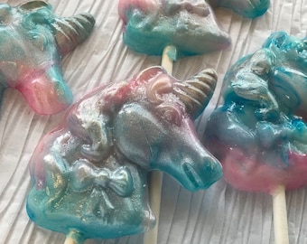 Unicorn Lollipops 6-piece set by I Want Candy!