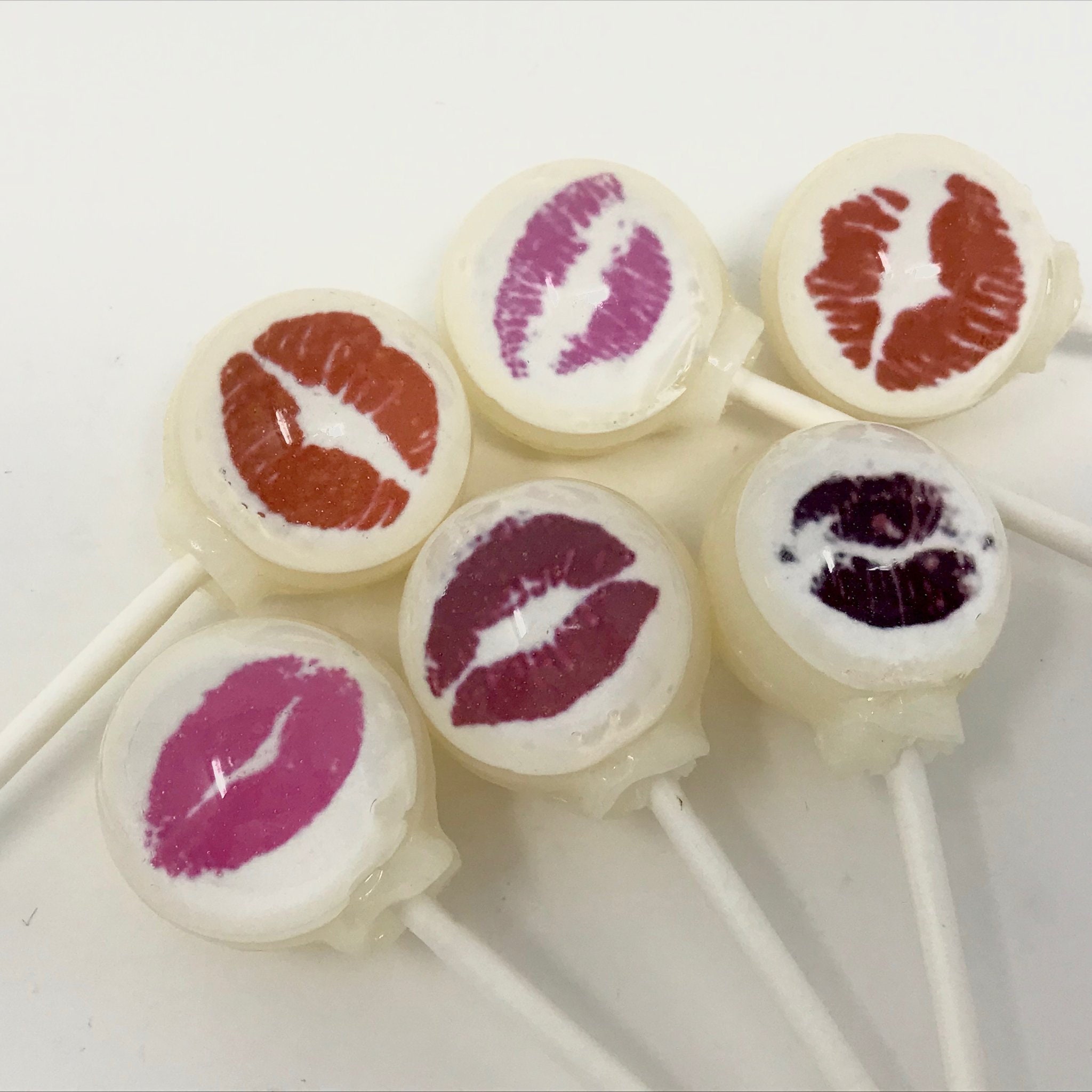 Lipstick Kiss Lollipops 6-piece Set by I Want Candy! - Etsy