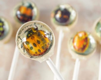 Vintage Ladybug Lollipops 6-piece set by I Want Candy!