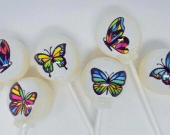 Colorful Butterfly Lollipops 6-piece set by I Want Candy!