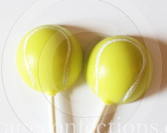 Tennis Ball Lollipops 5-piece set by I Want Candy!