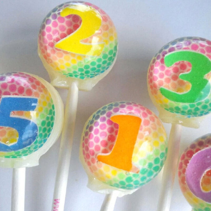 Rainbow Sherbet Lollipops 6-piece set by I Want Candy