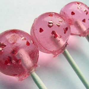 Pink Champagne Lollipops 6-piece set by I Want Candy!