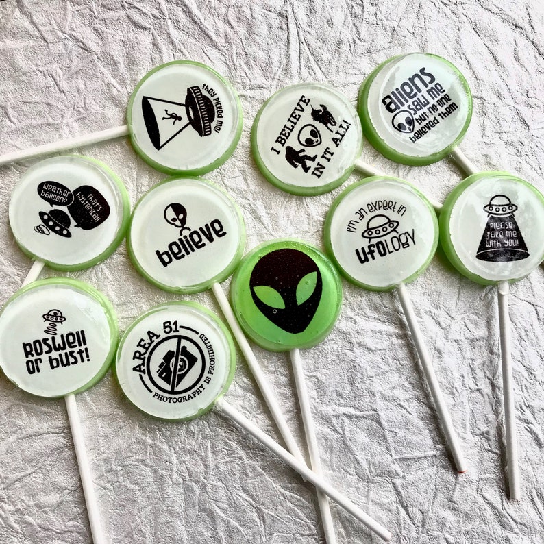 Aliens Believe! Lollipops 6-piece Set by I Want Candy! - Etsy