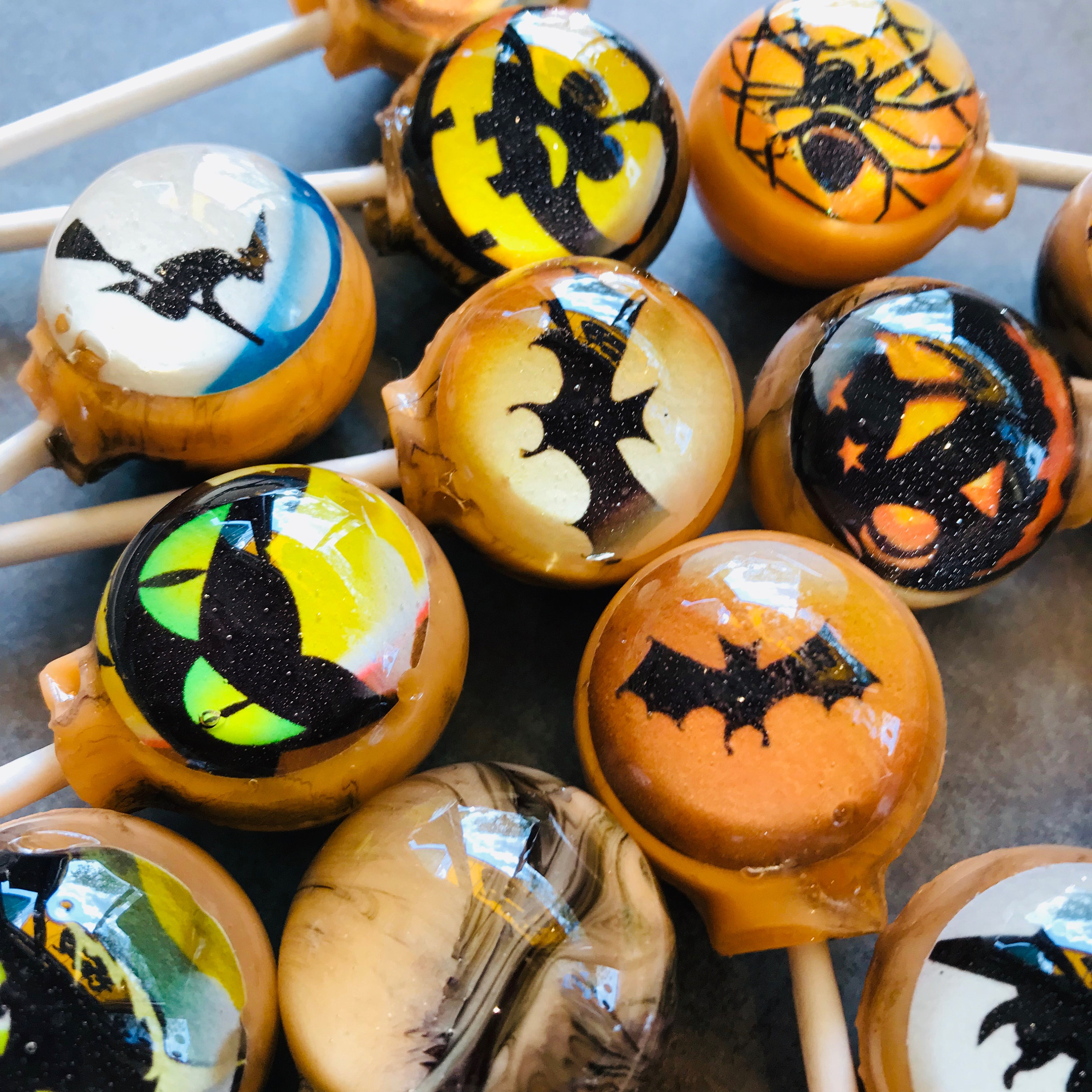 Bulk packs Halloween Scenes Edible Image Lollipops by I Want Etsy