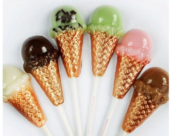 Ice Cream Social Lollipops 6-piece set by I Want Candy!