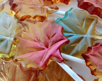 Fall Leaf Lollipops 12-piece set by I Want Candy!