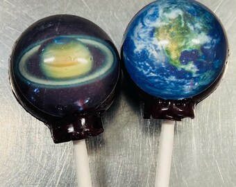 Strawberry Earth and Saturn (3 of each) 6-piece set by I Want Candy!