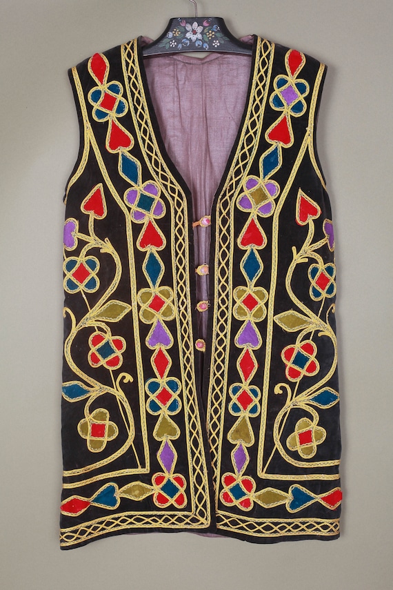 Long Embroidered Afghani Vest