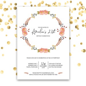 DIY Printable Birthday / Celebration Invitation (Digital Download)