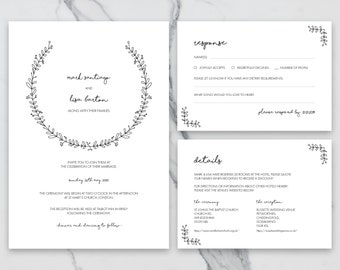 Printable Wedding Invitation - Etsy UK