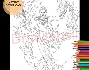 Featured image of post Merman Coloring Pages : Mermaids merman fantasy coloring pages &amp; coloring book.