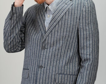 Blazer de verano de lino / Vintage, años 90 / Lino puro / Talla 48 EU / 38 US