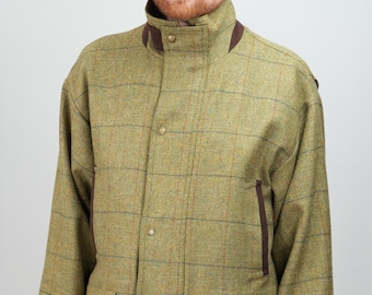 Chaqueta de campo Jack Orton / Chaqueta de caza vintage inglesa en verde / Talla L para hombre / Pura lana británica de Marling