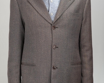 Blazer vintage Missoni con sutil estampado de espiga / Talla 52 EU / 42 US (XL) / Fabricado en Italia