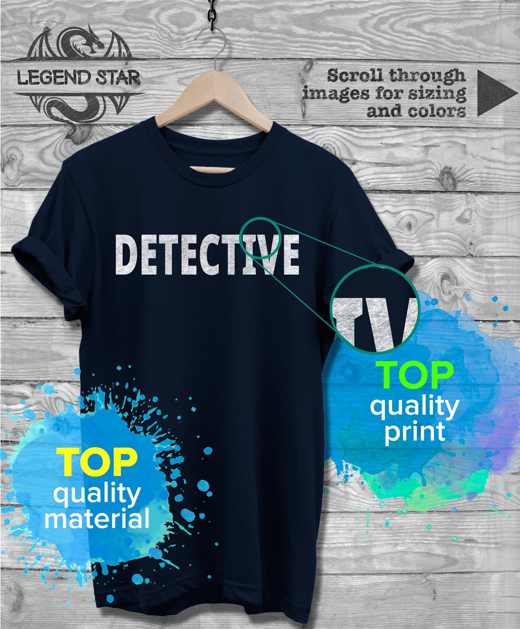 Unisex Detective TShirt Detectives Gift Personalized Etsy