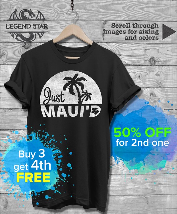 Just Maui D Shirt Just Married T Shirt Destination Etsy