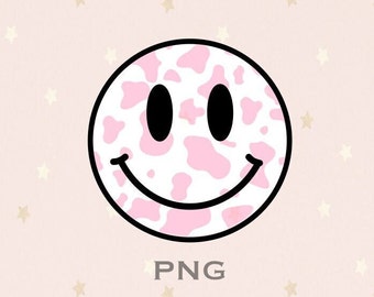 Smiley rosa Kuh Druck PNG | Digitale Datei
