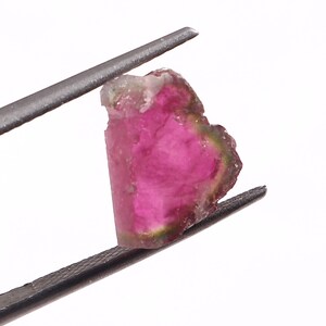 3.65 CTS Natural Tourmaline Watermelun Slice Gemstones Natural Tourmaline pink green colour polished Slice Loose gemstone Size 12×9×3 mm.