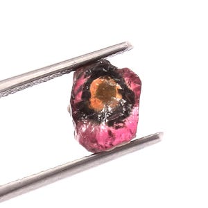 3.75 CTS Natural Tourmaline Watermelon Slice Gemstones Natural Tourmaline pink green color Slice Loose gemstone Size = 8x6×8 mm.