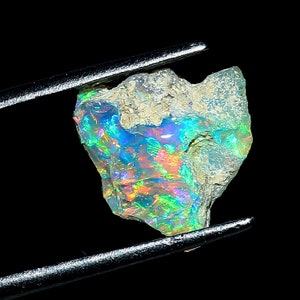 3.20 Ct, Ethiopian Opal Raw, Natural Opal Raw, Welo Opal Raw, Multi Fire Opal, Opal Crystals, Opal Raw For Jewelry Making