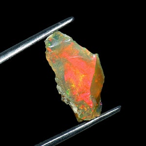 2.70 Ct Ethiopian Opal Raw, Natural Opal Raw, Welo Opal Raw, Multi Fire Opal, Opal Crystals, Opal Raw For Jewelry Making