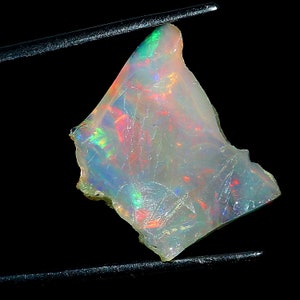 5.20 Ct Ethiopian Opal Raw, Natural Opal Raw, Welo Opal Raw, Multi Fire Opal, Opal Crystals, Opal Raw For Jewelry Making