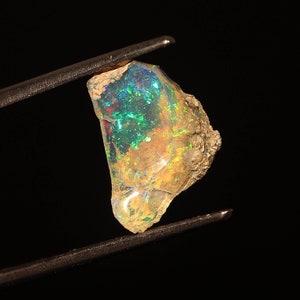 2.70 Ct Ethiopian Opal Raw, Natural Opal Raw, Welo Opal Raw, Multi Fire Opal, Opal Crystals, Opal Raw For Jewelry Making