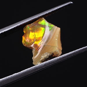 2.25 Ct Ethiopian Opal Raw, Natural Opal Raw, Welo Opal Raw, Multi Fire Opal, Opal Crystals, Opal Raw For Jewelry Making
