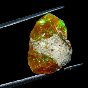 11.30 Ct Ethiopian Opal Raw, Natural Opal Raw, Welo Opal Raw, Multi Fire Opal, Opal Crystals, Opal Raw For Jewelry Making