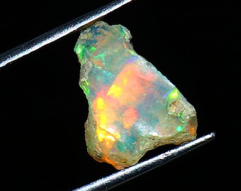 Raro opale di Welo etiope grezzo, opale di benvenuto grezzo, opale di fuoco di Welo, pietra preziosa di opale di Welo naturale, ct, 2,75 dimensioni 14×11×6