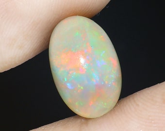 14x9x6 mm Natürlicher Welo Opal Cabochon Edelstein, äthiopischer Opal, Regenbogen Feuer Opal Edelstein, loser Welo Opal, Opal Schmucksteine, 3.85 Karat