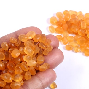 25 Pieces Yellow Citrine Raw Size 6MM-10MM Natural Citrine Cluster Raw Healing crystal stones,Loose citrine,rough citrine For Jewelry Making
