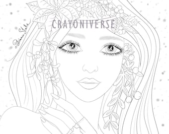 Serefine - Coloring Page for Adults * Instant Download * Printable File * Lineart Illustration * JPG and PDF * Bianca State