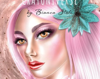 PDF Coloring Book "Harmony" Grayscale by Bianca State