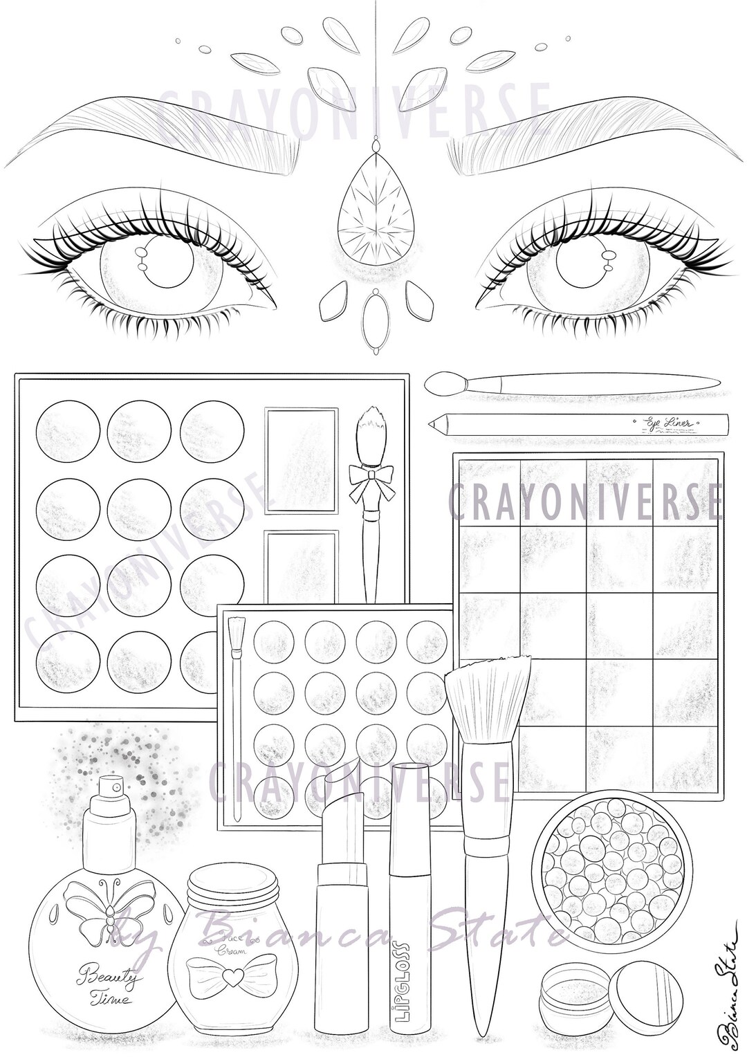Makeup Coloring Pages For Adults Makeup Coloring Pages For Adults