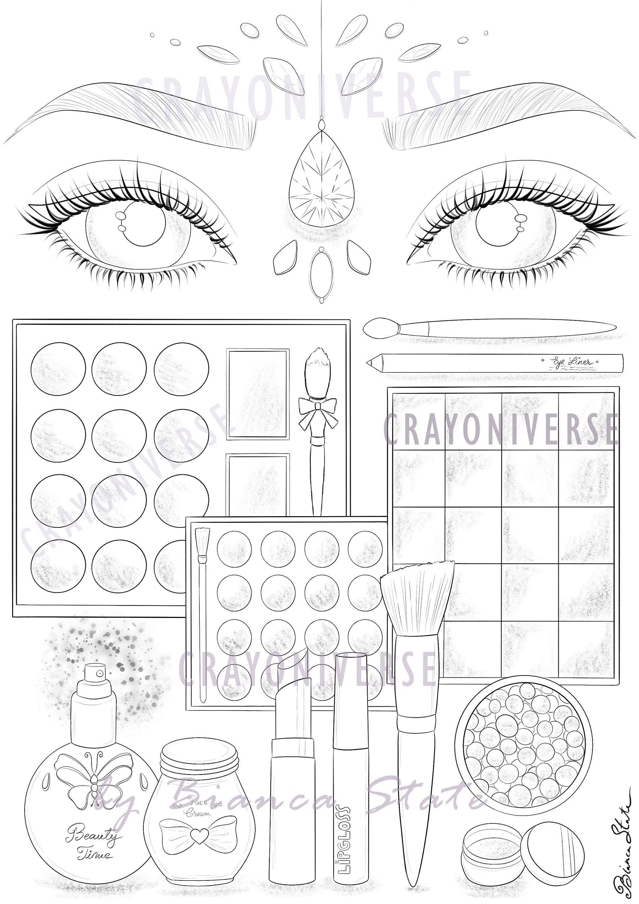 Carnet de visages pour pratiquer le maquillage: 100 feuilles de modèle |  Dessin de Visage blanc | Cahier de Maquilleur et maquilleuse