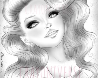 Joy - Coloring Page for Adults * Instant Download * Printable File * Grayscale Illustration * Handmade * Bianca State