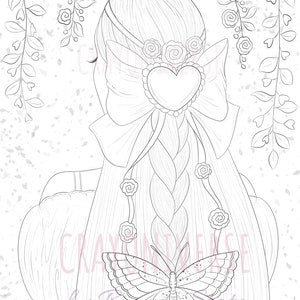 Fleur de papillon - Coloriage pour adultes * Téléchargement instantané * Fichier imprimable * Illustration Lineart * Dessiné à la main * Bianca State