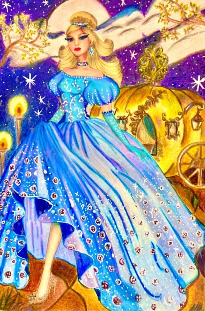Cinderella Coloring Page for Adults Instant Download Etsy