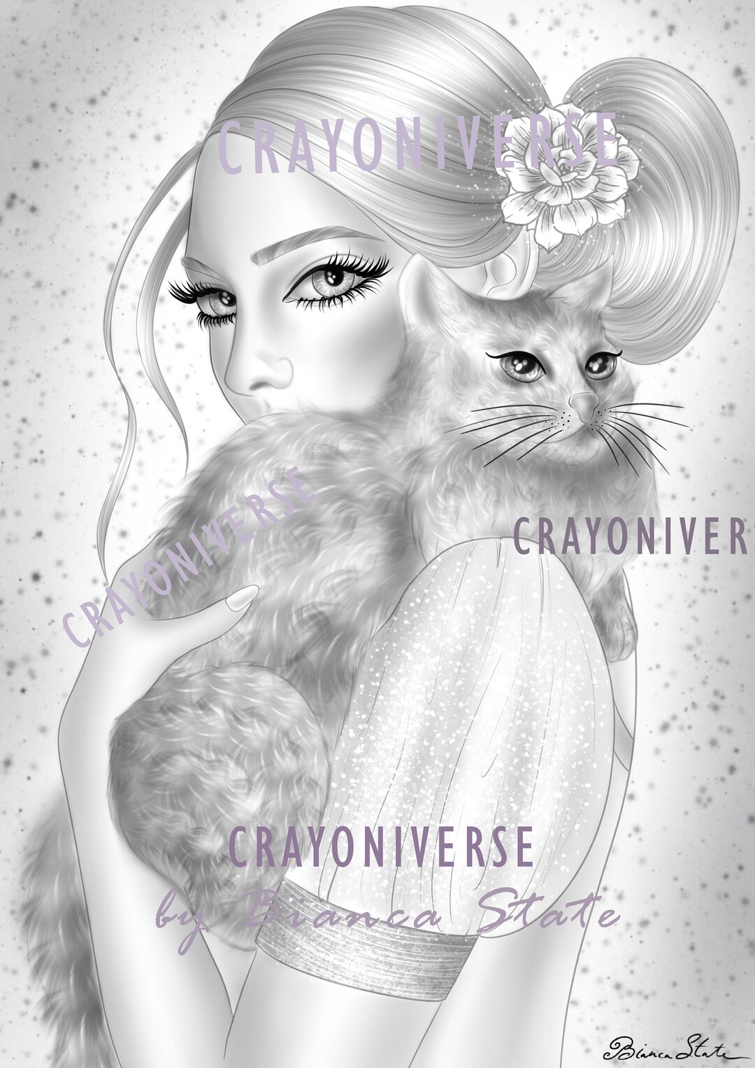 My Dear Cat Lady Coloring Page for Adults Instant Download - Etsy