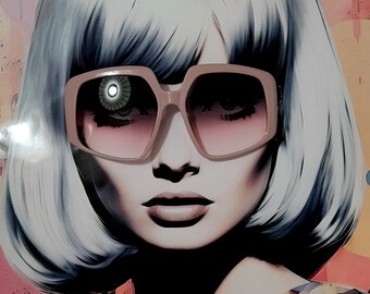 Dusky Pink retro vintage kitsch pastel pop candy oversized glossy frame tinted lenses glamour glastonbury light easy wear cool summer shades