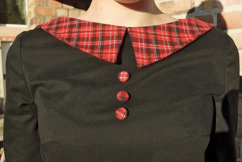Dress Miss a black-red flannel plaid gr 3840