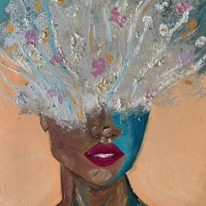 Zwarte kunst - spiritueel olieverfschilderij - zie geen kwaad