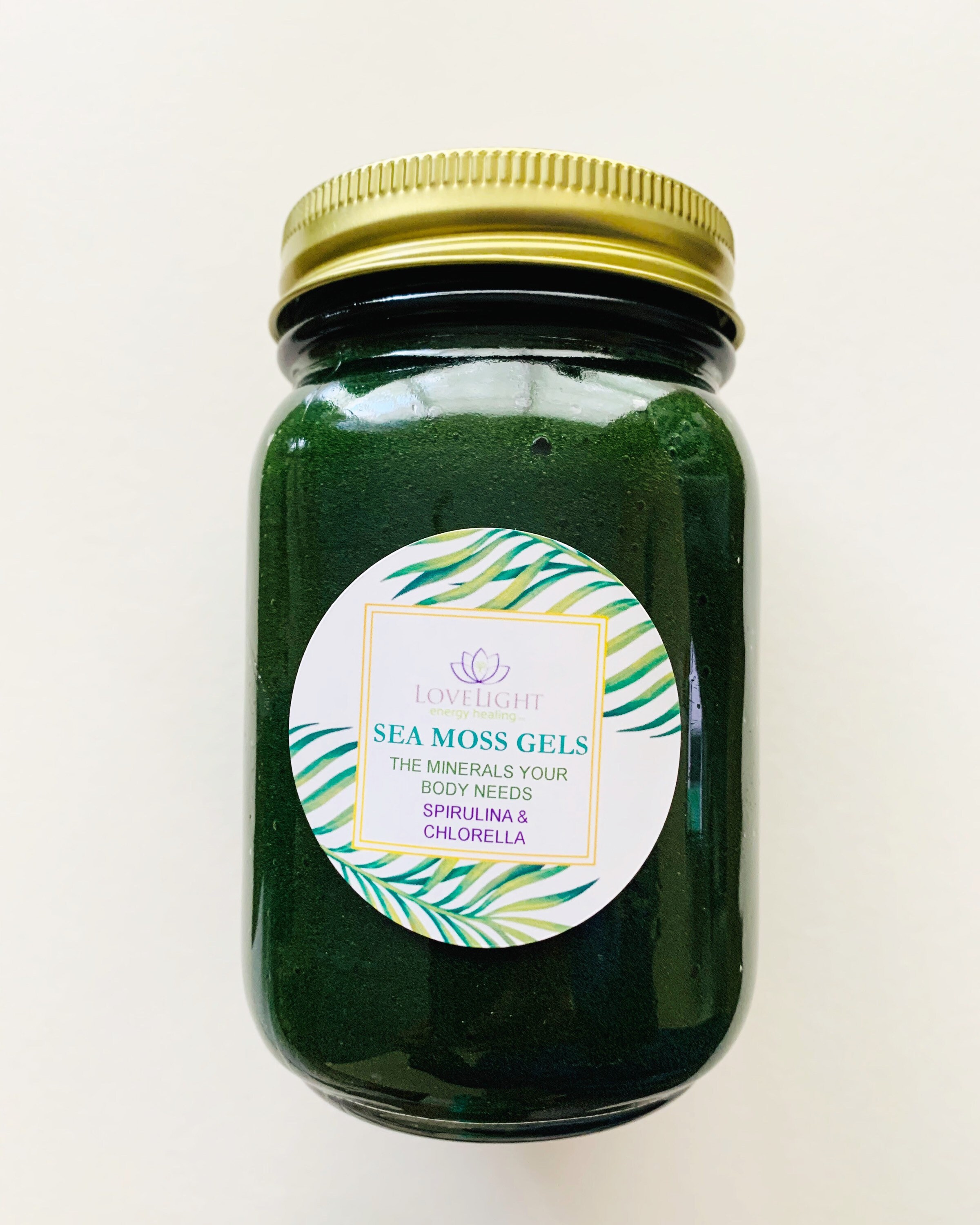 Green Potion Spirulina & Chlorophyll Wildcrafted Sea Moss Gel Fresh Handmade To Order