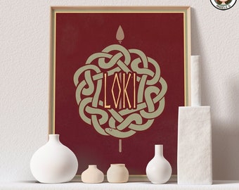 Loki 8x10 Art Print – Norse God of Mischief, Trickster, Norse Mythology, pagan wallart, unframed print, gifts, home decor, Art By Angele G